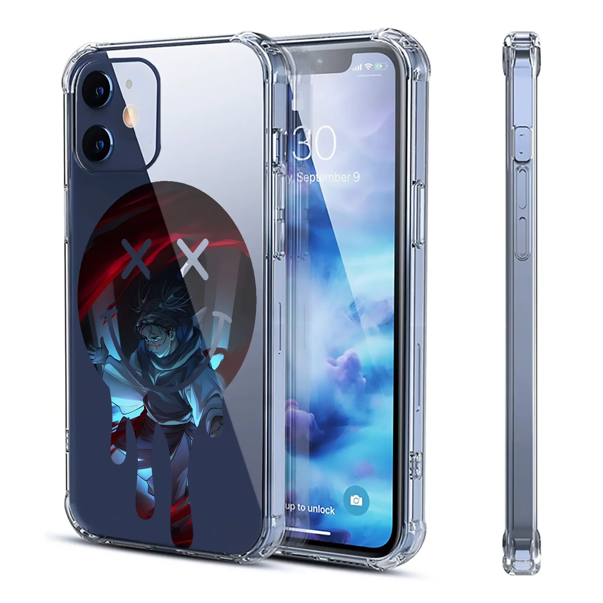 呪術廻戦 グッズ,脹相 - IPhone 12シリーズ対応 ・ 透明スマホケース ・ クリアソフトケース ・ TPU素材 ・ 耐衝撃 ・ 高密着 ・ 防汚 防指紋 ・ 簡単着脱